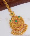 Latest Gold Nethichuti Kemp Jewelry Maang Tikka Design NCHT284