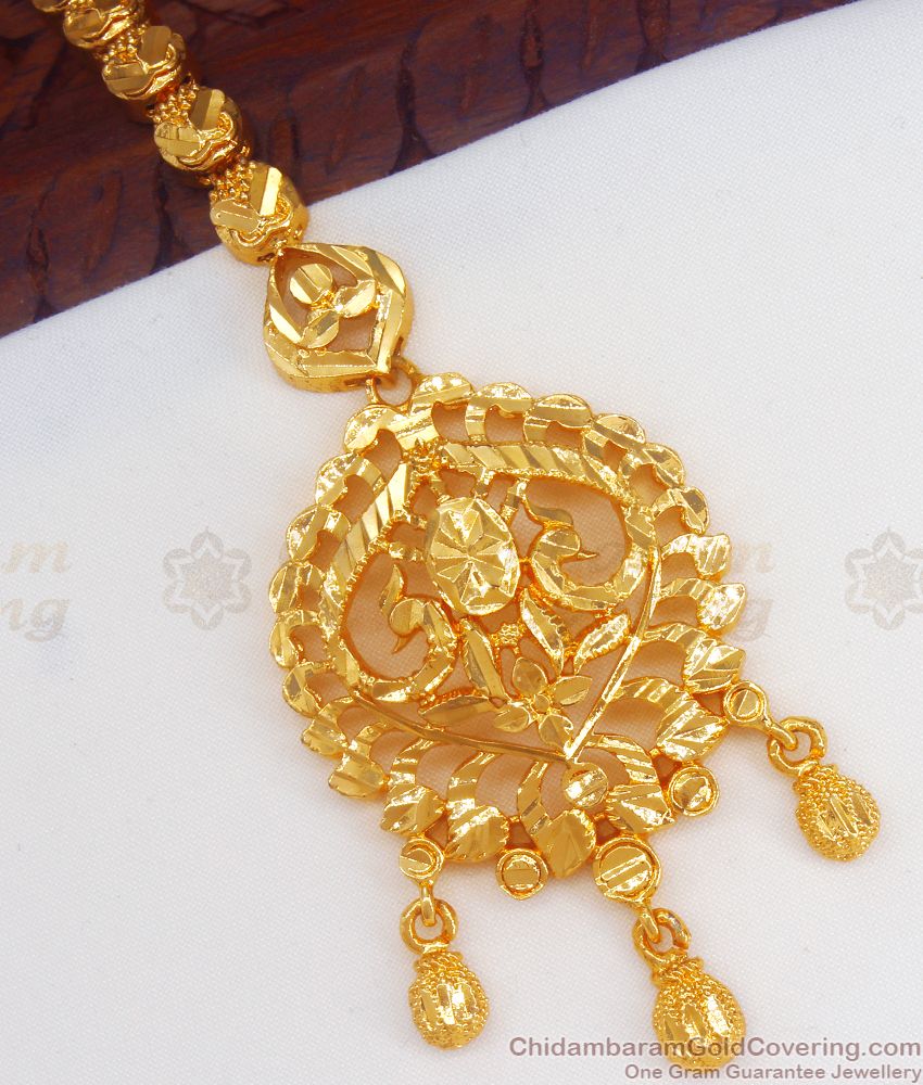 Stunning One Gram Gold Nethichutti Floral Design NCHT292