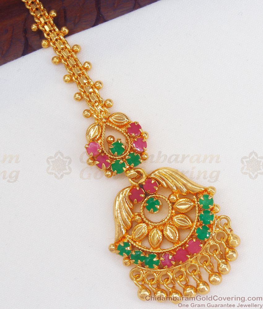 Latest Bridal Green Ruby Stone Padipi Billa Online Fashion NCHT293