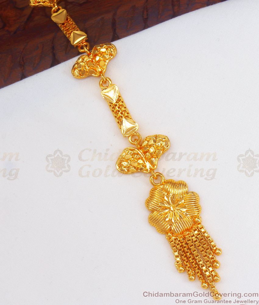 Traditional Gold Plated Nethichutti Floral Design NCHT303