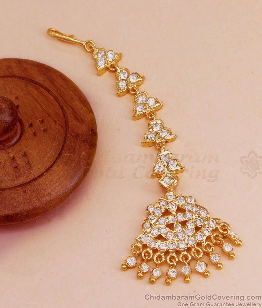 Real Impon Maang Tikka Design Bridal Nethichutti For Women NCHT308 Real Impon Maang Tikka Design Bridal Nethichutti For Women NCHT308