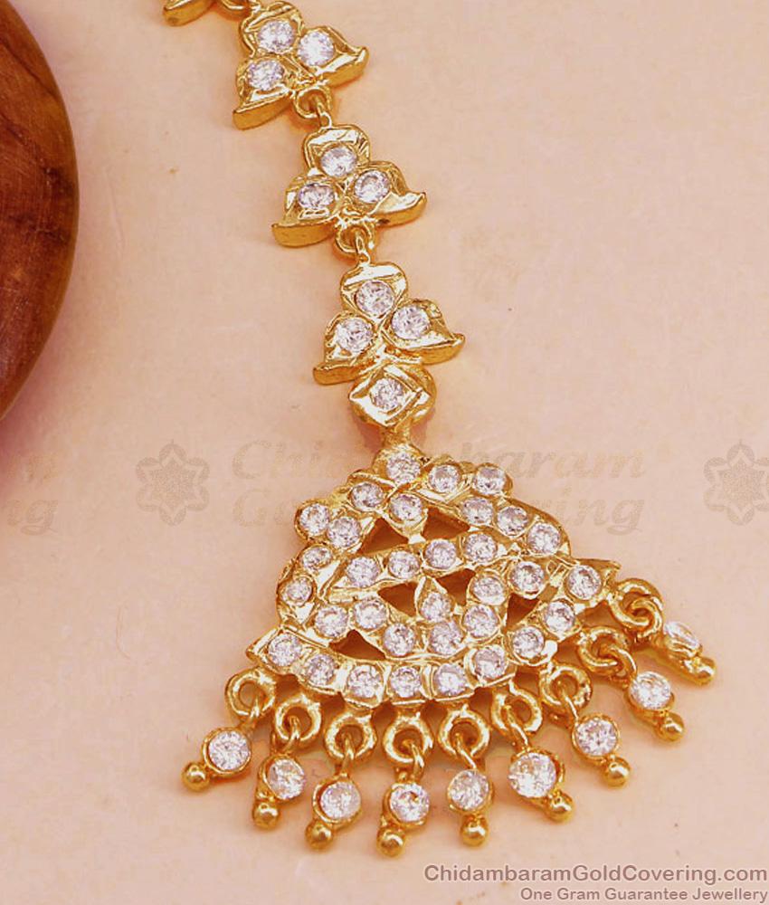 Real Impon Maang Tikka Design Bridal Nethichutti For Women NCHT308 Real Impon Maang Tikka Design Bridal Nethichutti For Women NCHT308