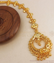 Peacock Maang Tikka Gold Plated Nethichutti Online Collections NCHT321 Peacock Maang Tikka Gold Plated Nethichutti Online Collections NCHT321