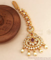 Bridal 1 Gram Gold Nethichutti White Pearls Design Shop Online NCHT337