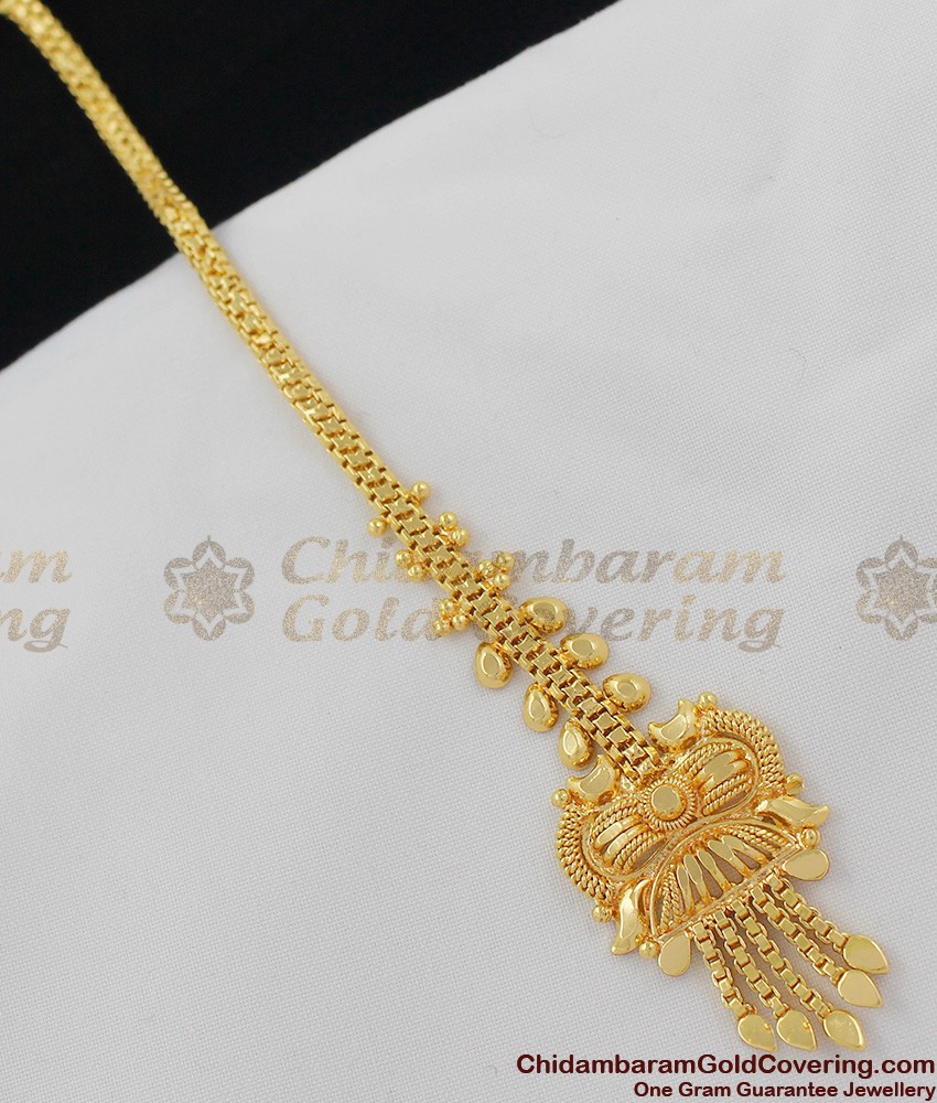 Gold Plain Nethi Chutti Design South Indian Jewelry NCHT34