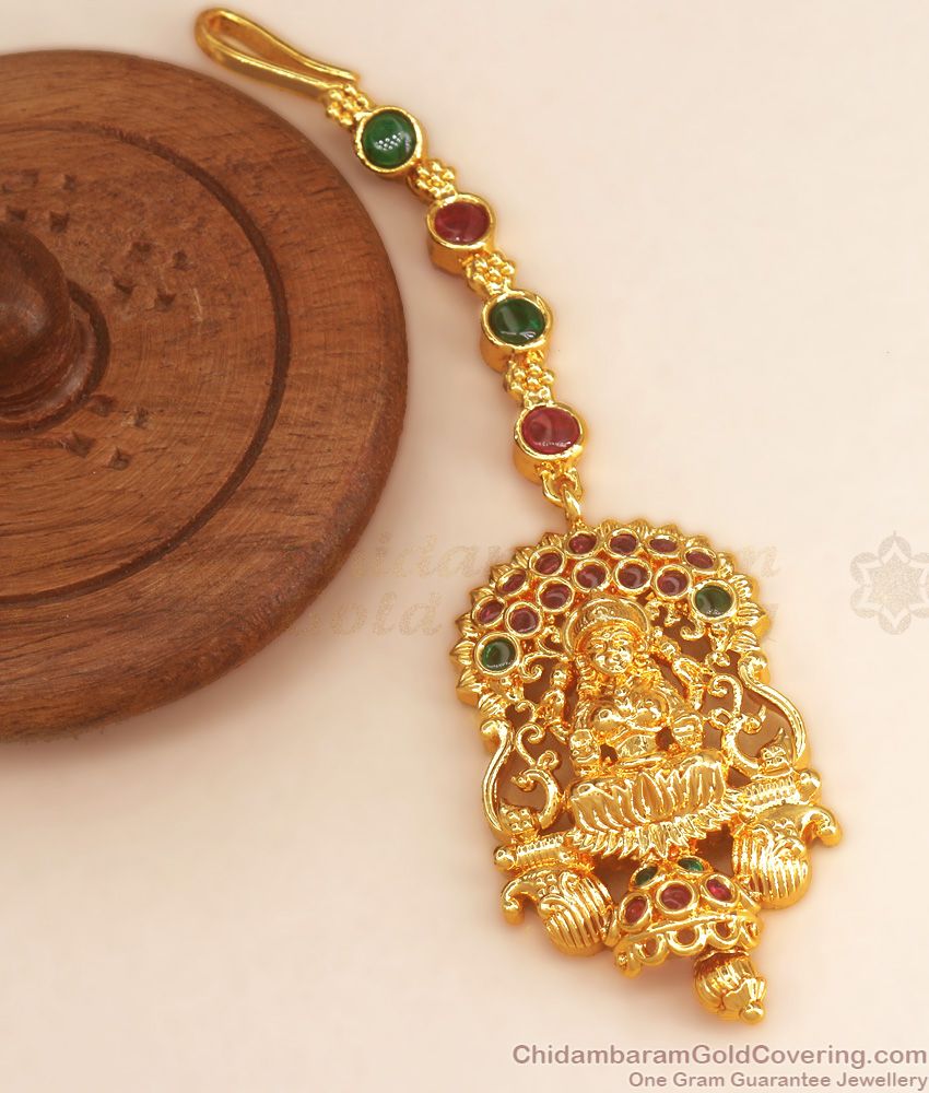 Bridal Maang Tikka Gold Plated Nethichutti Lakshmi Designs Shop Online NCHT344
