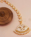 Long Latest Impon Maang Tikka Full White Gati Stone Designs NCHT353