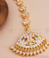 Long Latest Impon Maang Tikka Full White Gati Stone Designs NCHT353