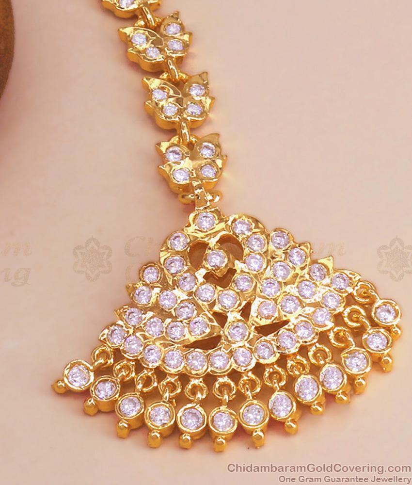 Long High Quality Real Gold Like Impon Nethichutti Designs NCHT354