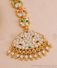 Attractive Multi Color Gati Stone Nethichutti Impon Designs NCHT386