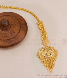 One Gram Gold Plated Maang Tikka Bridal Nethichutti Designs NCHT407