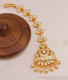 Full White Stone Impon Nethichuti Designs For Women Fashions NCHT409