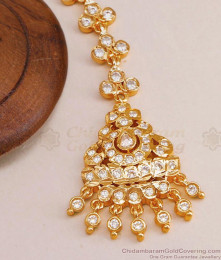 Full White Stone Impon Nethichuti Designs For Women Fashions NCHT409