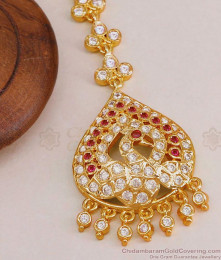 Beautiful Peacock Design Impon Gold Nethichutti Collections NCHT410