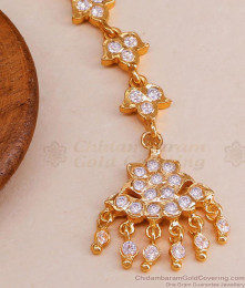 Full White Stone Impon Panchaloha Nethichutti Designs For Women NCHT413