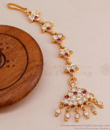 Beautiful 5 Metal Maang Tikka Light Weight Jewelry Designs Online NCHT414