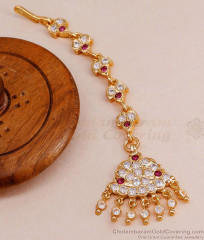 Buy New Model Impon Gold Plated Maang Tikka For Women NCHT415
