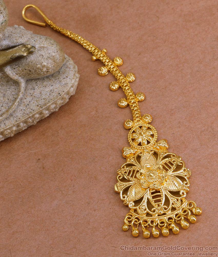 Buy Wedding Design Gold Plated Maang Tikka Shop Online NCHT422 Buy Wedding Design Gold Plated Maang Tikka Shop Online NCHT422