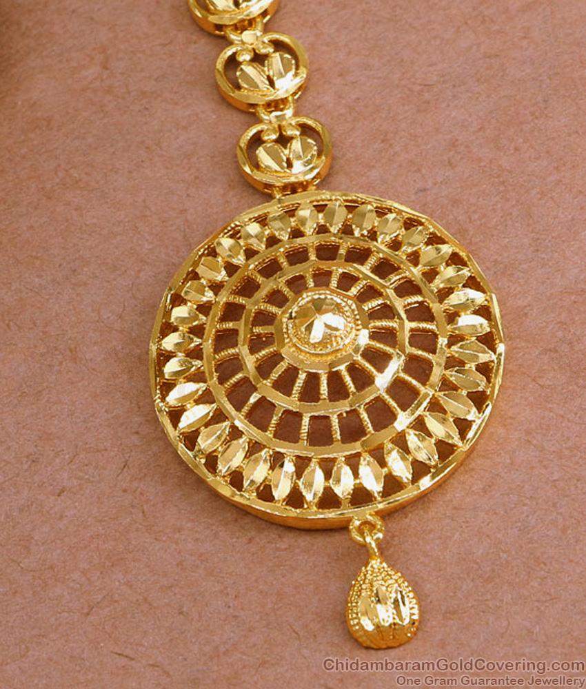 New Arrival Light Weight Gold Imitation Maang Tikka Designs NCHT425 New Arrival Light Weight Gold Imitation Maang Tikka Designs NCHT425