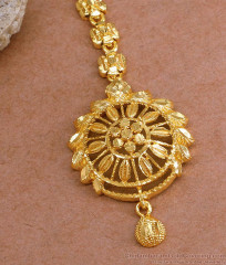 Latest Bridal Wear Micro Gold Plated Nethichutti Design Online NCHT426 Latest Bridal Wear Micro Gold Plated Nethichutti Design Online NCHT426
