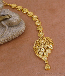Beautiful Micro Gold Plated Maang Tikka Design Without Stones NCHT433 Beautiful Micro Gold Plated Maang Tikka Design Without Stones NCHT433