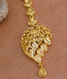 Beautiful Micro Gold Plated Maang Tikka Design Without Stones NCHT433
