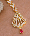 Trendy Ad Stone 1 Gram Gold Nethichutti Design For Brides NCHT441 Trendy Ad Stone 1 Gram Gold Nethichutti Design For Brides NCHT441