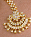 Full White Stone Flower Design Gold Maang Tikka Collections Online NCHT444 Full White Stone Flower Design Gold Maang Tikka Collections Online NCHT444