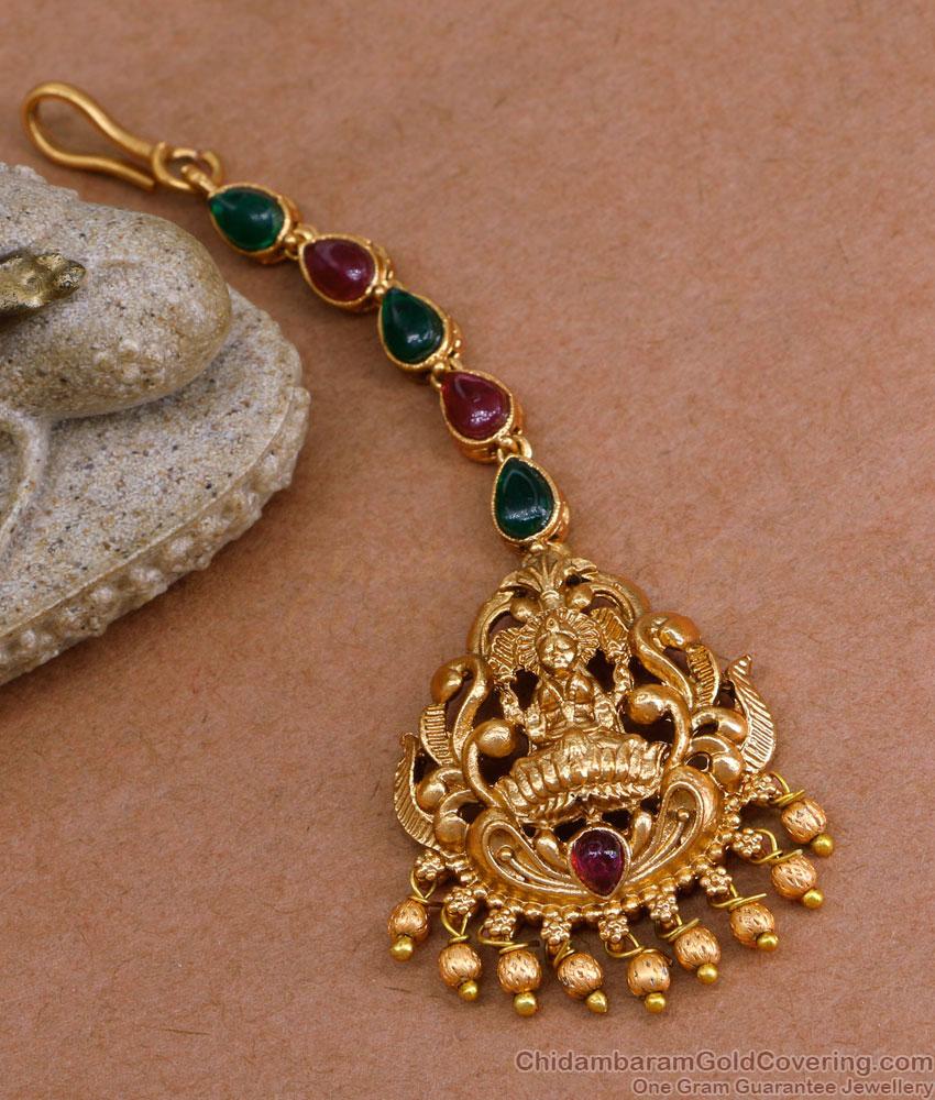 Premium Quality Nagas Temple Wear Nethichutti Design For Wedding NCHT448