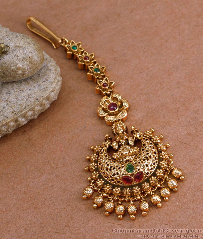 Beautiful Lakshmi Design Kemp Stone Nethichutti Design Shop Online NCHT449 Beautiful Lakshmi Design Kemp Stone Nethichutti Design Shop Online NCHT449