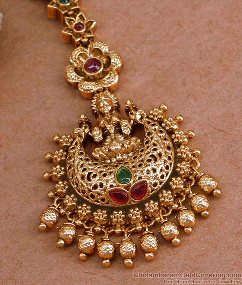 Beautiful Lakshmi Design Kemp Stone Nethichutti Design Shop Online NCHT449 Beautiful Lakshmi Design Kemp Stone Nethichutti Design Shop Online NCHT449