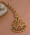 Attractive Bridal Wear Kemp Stone Antique Gold Maang Tikka NCHT451 Attractive Bridal Wear Kemp Stone Antique Gold Maang Tikka NCHT451