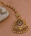 Grand Bridal Wear Matt Finish Antique Maang Tikka Designs Temple Jewelry NCHT453 Grand Bridal Wear Matt Finish Antique Maang Tikka Designs Temple Jewelry NCHT453