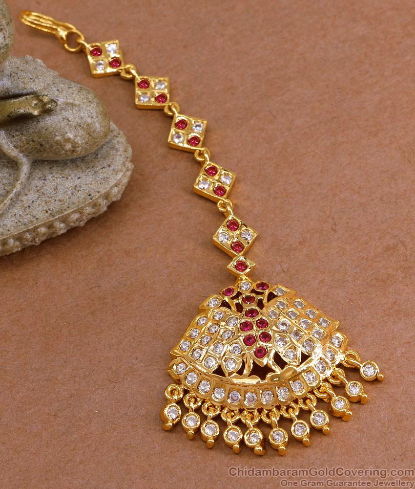 High Quality Peacock Design Stone Maang Tikka Impon Jewelry NCHT457 High Quality Peacock Design Stone Maang Tikka Impon Jewelry NCHT457
