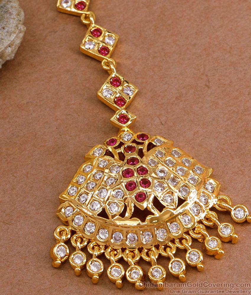 High Quality Peacock Design Stone Maang Tikka Impon Jewelry NCHT457 High Quality Peacock Design Stone Maang Tikka Impon Jewelry NCHT457