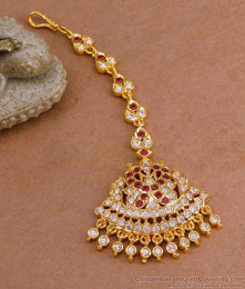 New Arrival Impon Panchaloha Stone Nethichutti Peacock Design NCHT459