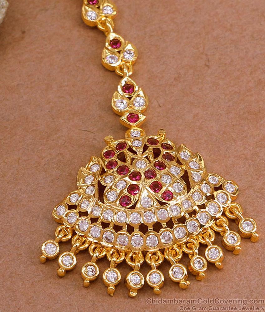 New Arrival Impon Panchaloha Stone Nethichutti Peacock Design NCHT459 New Arrival Impon Panchaloha Stone Nethichutti Peacock Design NCHT459