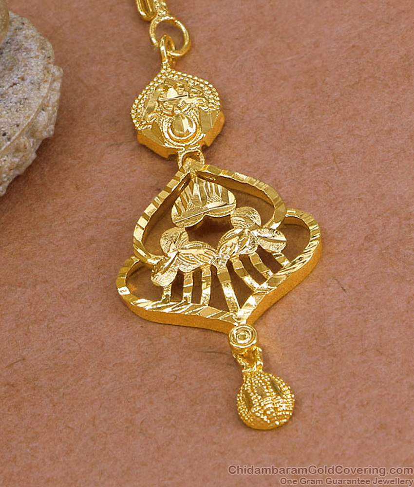 Buy One Gram Gold Short Maang Tikka Wedding Jewelry Online NCHT468