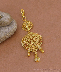 Latest Micro Gold Plated Short Maang Tikka Designs For Women NCHT469