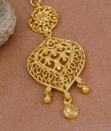 Latest Micro Gold Plated Short Maang Tikka Designs For Women NCHT469