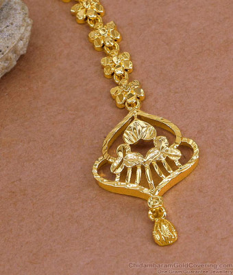 High Quality Gold Plated Maang Tikka For Women Wedding Online NCHT471