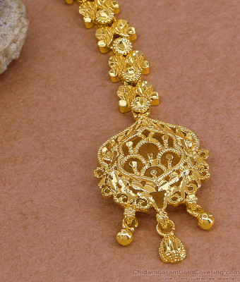 Traditional Gold Plated Maang Tikka 1 Gram Bridal Wear NCHT472