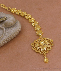 New Arrival 1 Gram Gold Nethichutti Design For Bridal Wear NCHT473