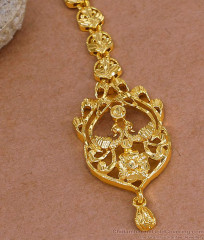 Premium Quality Gold Imitation Nethichutti Peacock Design For Brides NCHT475 Premium Quality Gold Imitation Nethichutti Peacock Design For Brides NCHT475