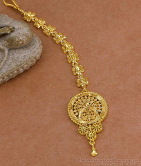 Elegant 22K Gold Finish South Indian Bridal Nethichutti NCHT477 Elegant 22K Gold Finish South Indian Bridal Nethichutti NCHT477