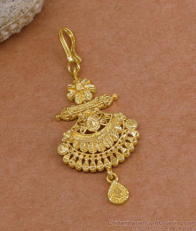 Classic Micro Gold Plated Short Nethichutti For Brides NCHT480