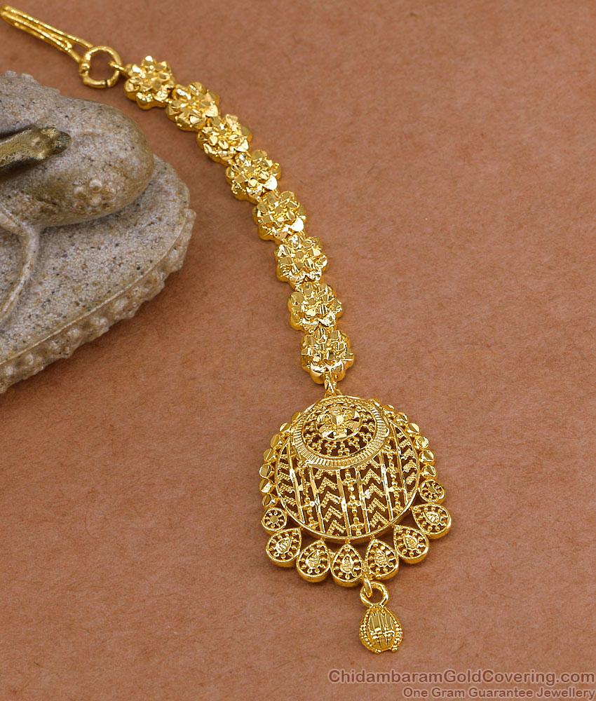 Bridal Wear Gold Imitation Maang Tikka Design Shop Online NCHT482