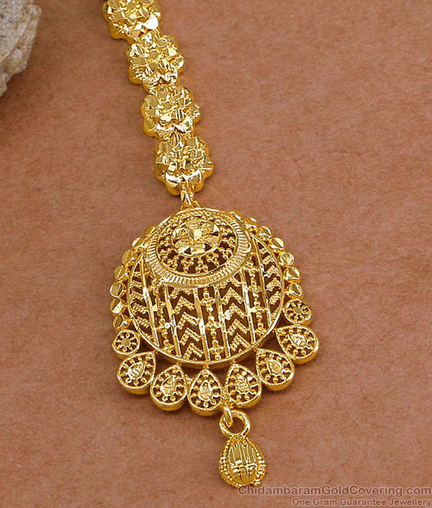 Bridal Wear Gold Imitation Maang Tikka Design Shop Online NCHT482