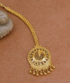 Stylish Peacock Design Gold Plated Maang Tikka Without Stone NCHT485