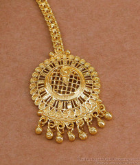 Stylish Peacock Design Gold Plated Maang Tikka Without Stone NCHT485 Stylish Peacock Design Gold Plated Maang Tikka Without Stone NCHT485